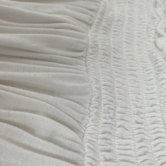 forever 21 white scrunched off the shoulder top - Picture 4 of 4